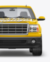 Full-Size Pickup Truck Mockup - Front View