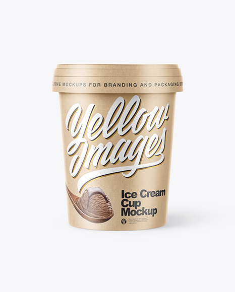 Kraft Ice Cream Cup Mockup - Metallic+Yogurt+Cup+Mockup+Mockup+Free+Psd+Free+Mockup+Mockup+Psd