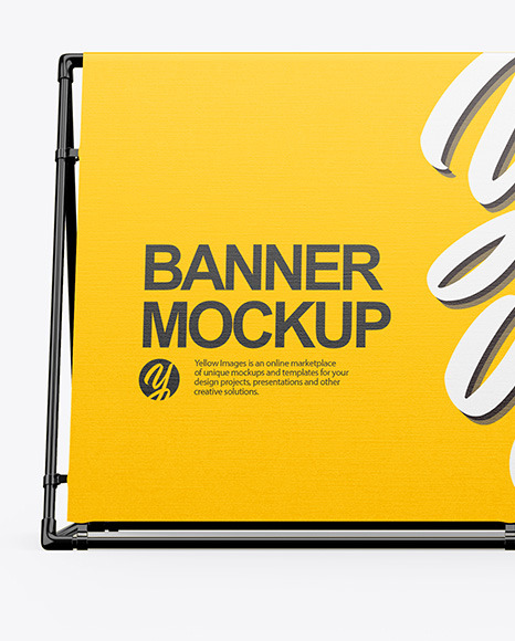 Glossy Frame Banner Mockup