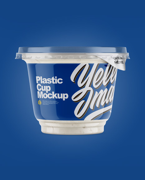 Plastic Cup w/ Sour Cream Mockup