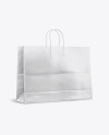 Glossy Shopping Bag with Rope Handle Mockup - Halfside View