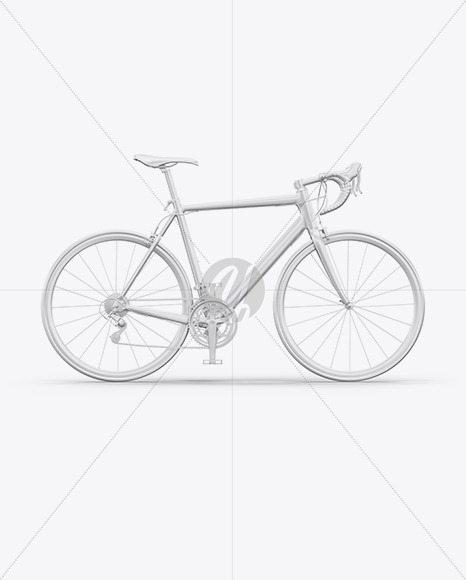 Road Universal Bicycle Mockup Right Side View Free Download