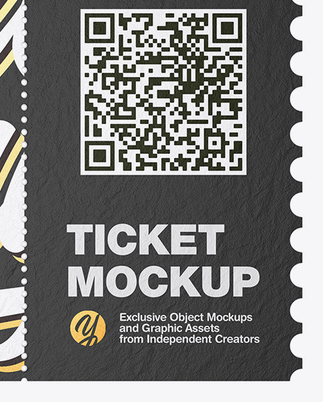 Paper Ticket Mockup