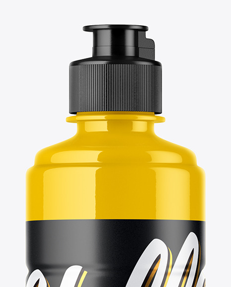 Glossy Plastic Bottle Mockup