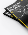 Two Glossy A4 Magazines Mockup