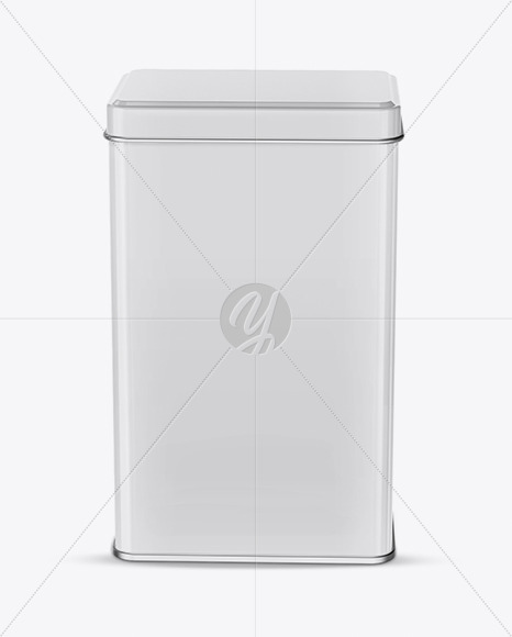 Glossy Tin Can Box Mockup