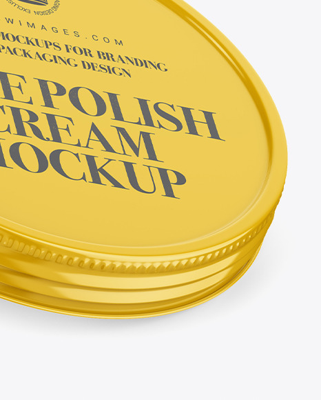 Glossy Shoe Polish Cream Jar Mockup - Free Download Images High Quality