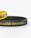 Two Glossy Silicone Wristbands Mockup