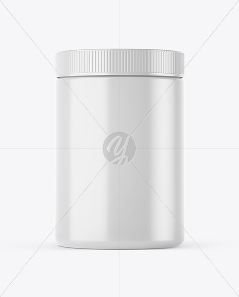 Glossy Plastic Jar Mockup