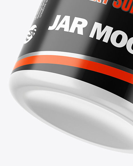 Glossy Plastic Jar Mockup