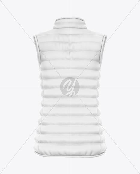 Women&#039;s Down Vest Mockup - Back View