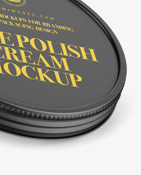 Matte Shoe Polish Cream Jar Mockup - Free Download Images High Quality