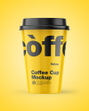 Glossy Coffee Cup Mockup