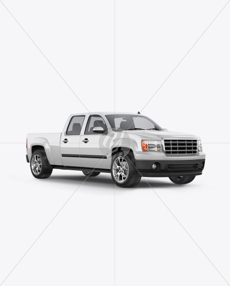 Full-Size Pickup Truck Mockup - Half Side View