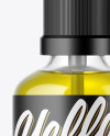 Clear Glass Spray Bottle with Oil Mockup