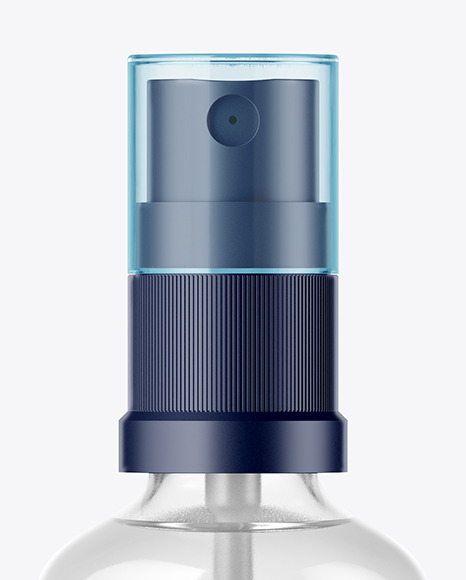 Clear Glass Spray Bottle Mockup