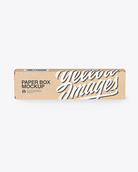 Kraft Paper Box with Spaghetti Mockup