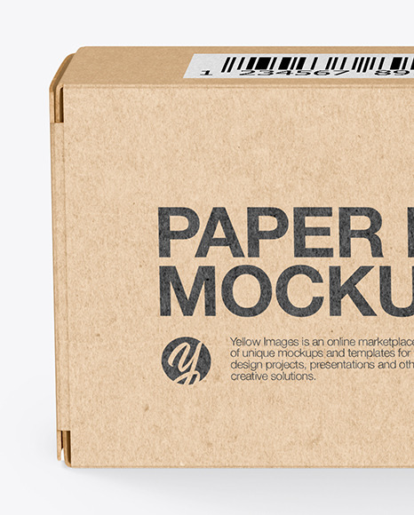 Kraft Paper Box with Spaghetti Mockup