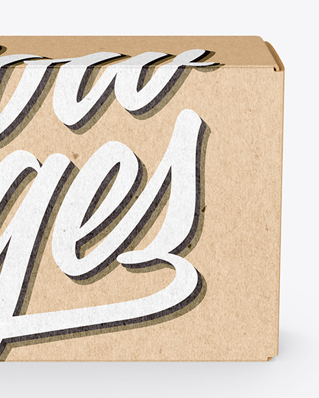 Kraft Paper Box with Spaghetti Mockup