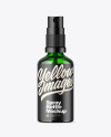 Green Glass Spray Bottle Mockup