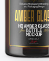 Amber Glass Bottle w/ Paper Tube Mockup