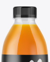 Clear Bottle with Carrot Juice Mockup