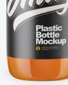 Clear Bottle with Carrot Juice Mockup