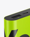 Glossy Power Bank Mockup - Halfside View Glossy Power Bank Mockup - Halfside View
