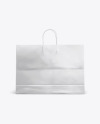 Glossy Shopping Bag with Rope Handle Mockup - Front View