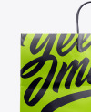 Glossy Shopping Bag with Rope Handle Mockup - Front View