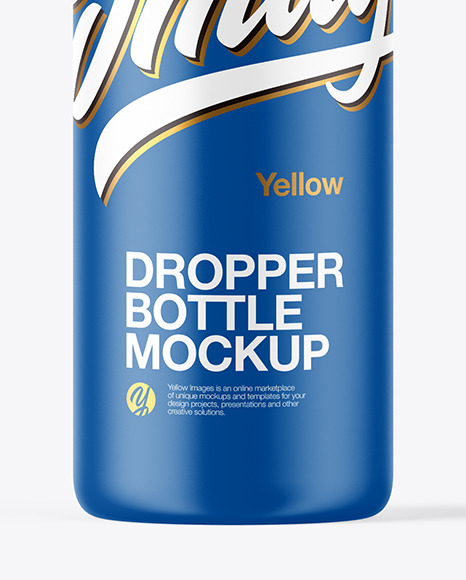 Matte Dropper Bottle Mockup