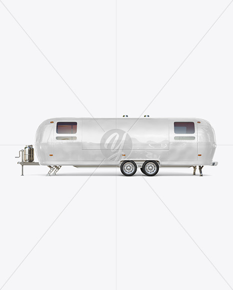 Food Trailer Mockup - Side View