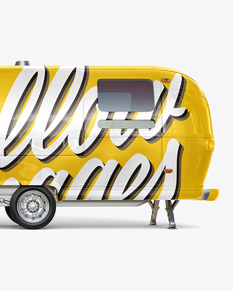 Food Trailer Mockup - Side View