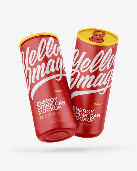 Two Matte Cans Mockup