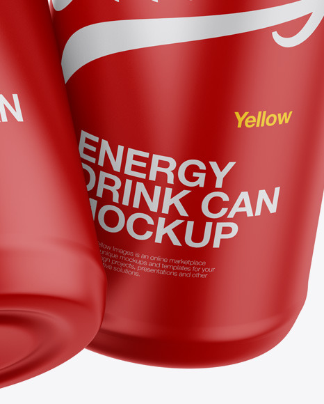 Two Matte Cans Mockup