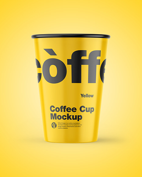 Glossy Coffee Cup Mockup