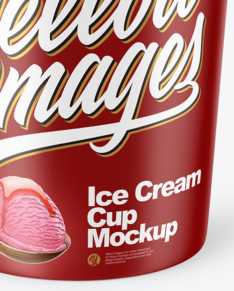 Matte Ice Cream Cup Mockup