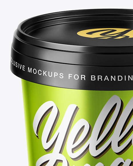 Metallized Ice Cream Cup Mockup