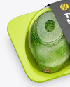 Plastic Tray with Avocado Mockup