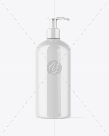 Glossy Pump Bottle Mockup