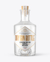 Dry Gin Bottle with Cork Mockup