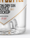 Dry Gin Bottle with Cork Mockup