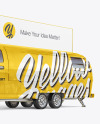 Food Trailer w/ Signboard Mockup - Half Side View