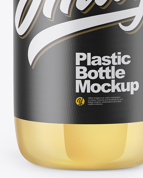 Clear Bottle with Grape Juice Mockup