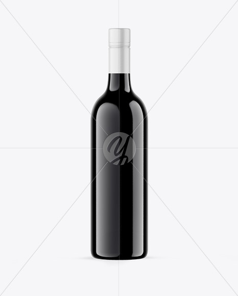 Dark Glass Wine Bottle Mockup