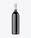 Clear Glass Red Wine Bottle Mockup