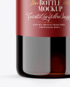 Clear Glass Red Wine Bottle Mockup