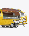 Opened Food Trailer Mockup - Half Side View