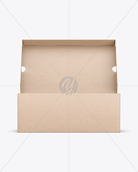 Opened Kraft Box Mockup Opened Kraft Box Mockup