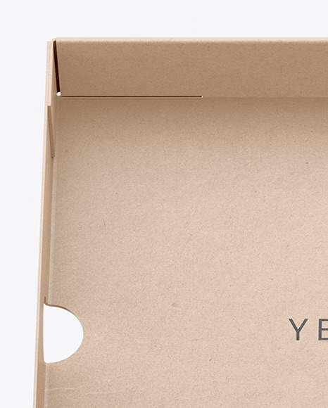 Opened Kraft Box Mockup Opened Kraft Box Mockup